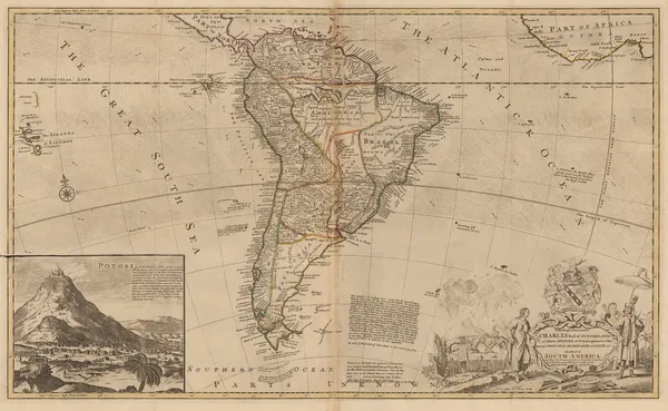 Herman Moll, South America, 1715 c.