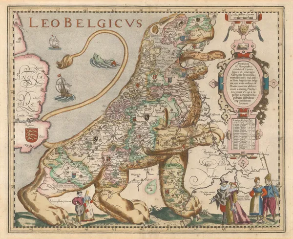 Pieter van den Keere, Leo Belgicus, 1617