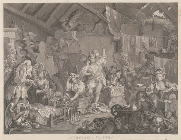 William Hogarth, Hogarth - Strolling Players, 1800 c.