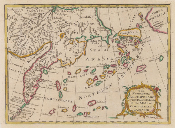 London Magazine, Kamchatka, Alaska & the Aleutian Islands, 1771