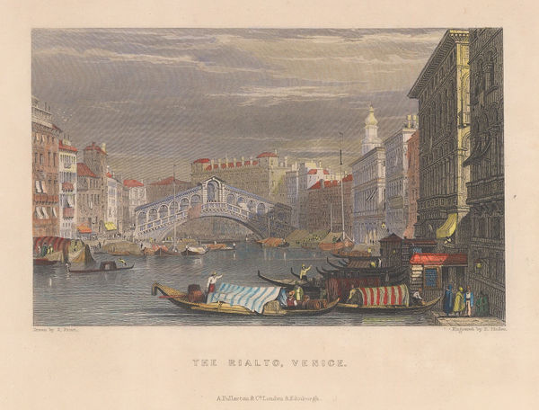 Archibald Fullarton, Italy - Venice, Rialto Bridge, 1856