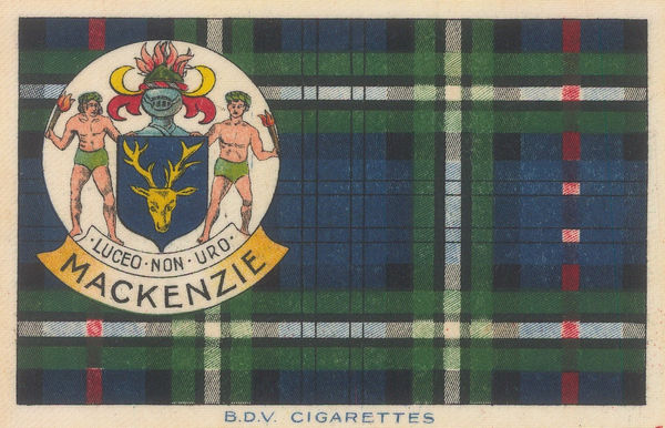 BDV Cigarettes, Arms - MacKenzie tartan, 1910