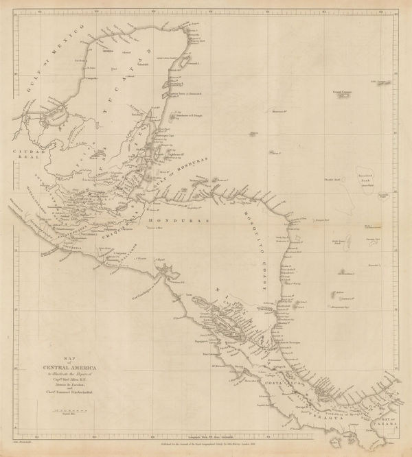 Royal Geographical Society (RGS), Central America, 1841