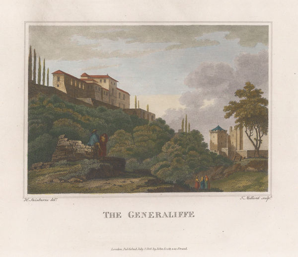 Henry Swinburne, Spain - Granada, Generalife, 1808