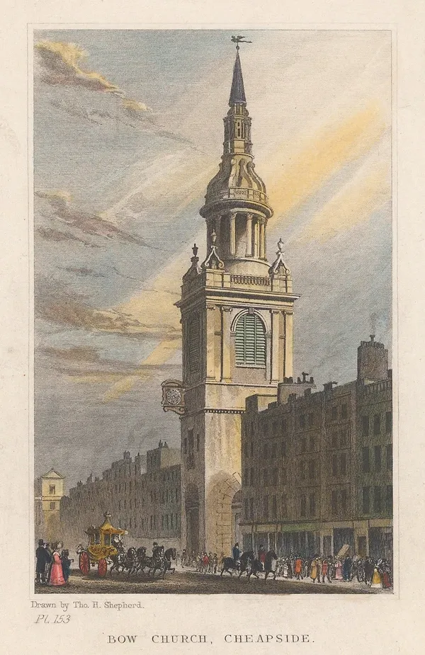 Thomas Shepherd, London - Bow Church, 1829