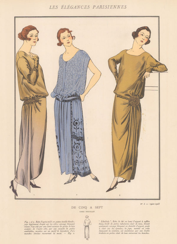 Les Elegances Parisi, Fashion - Doeuillet, 1922 c.