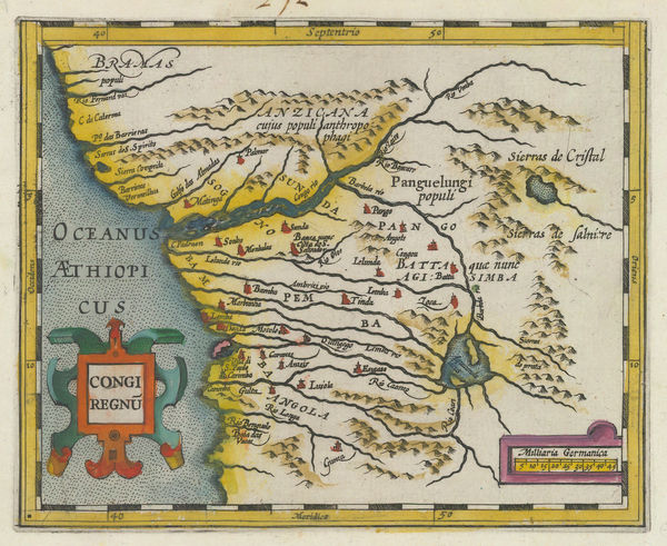 Mercator Hondius, Kingdom of Congo, 1606