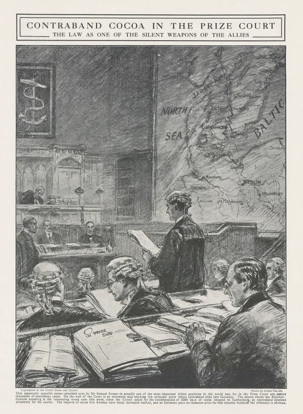 The Graphic Magazine, London - UK Prize Court, 1916