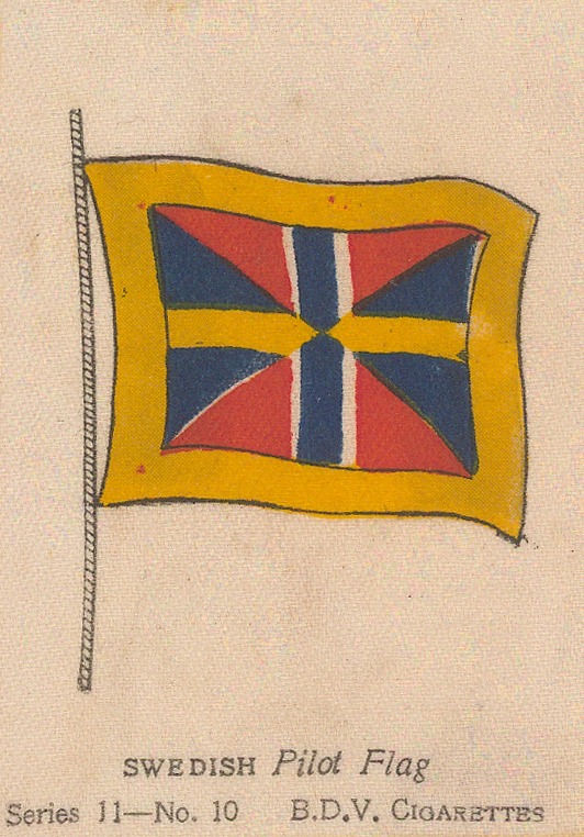 BDV Cigarettes, Flags - Sweden, Pilot Flag, 1918