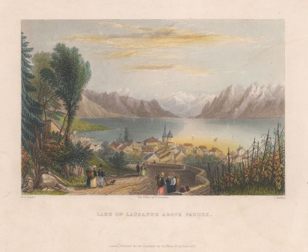 William Bartlett, Switzerland - Lausanne Lake, 1836