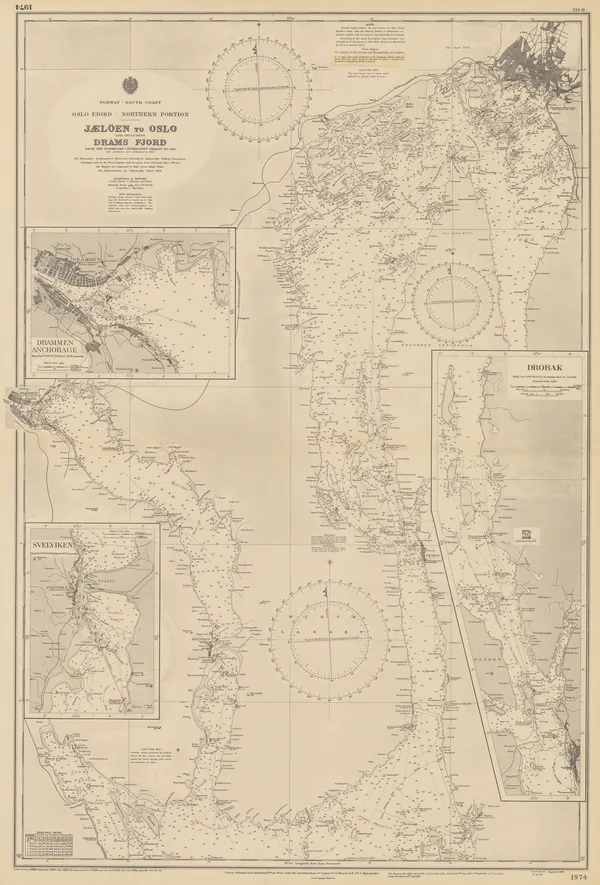 British Admiralty, Jaeloen to Oslo and including Drams Fjord, 1961