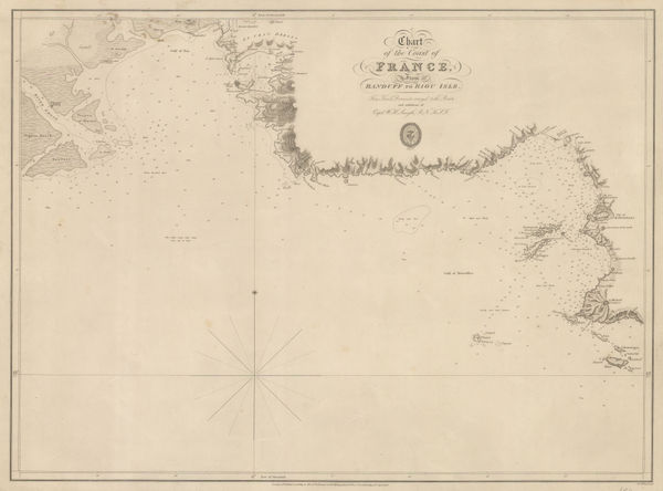 British Admiralty, Chart of the Coast of France, 1826