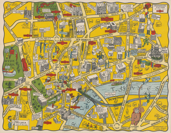 George Philip & Son Ltd., The New Pictorial Map of London, 1942 c