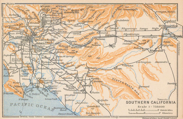 Karl Baedeker, Southern California, 1909