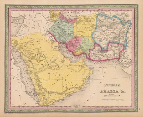Samuel Augustus Mitchell, Arabia, Persia, 1840 c