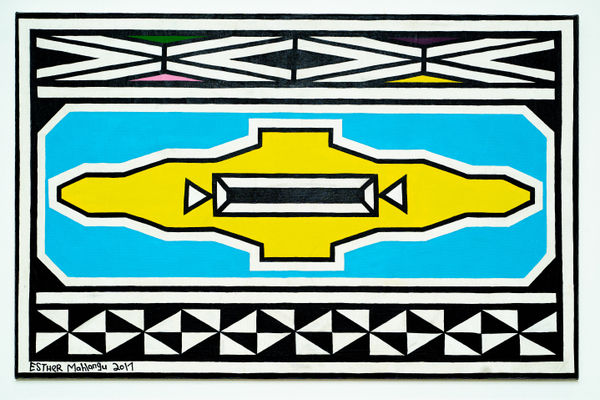 Esther Mahlangu, Ndbele Abstract, 2017