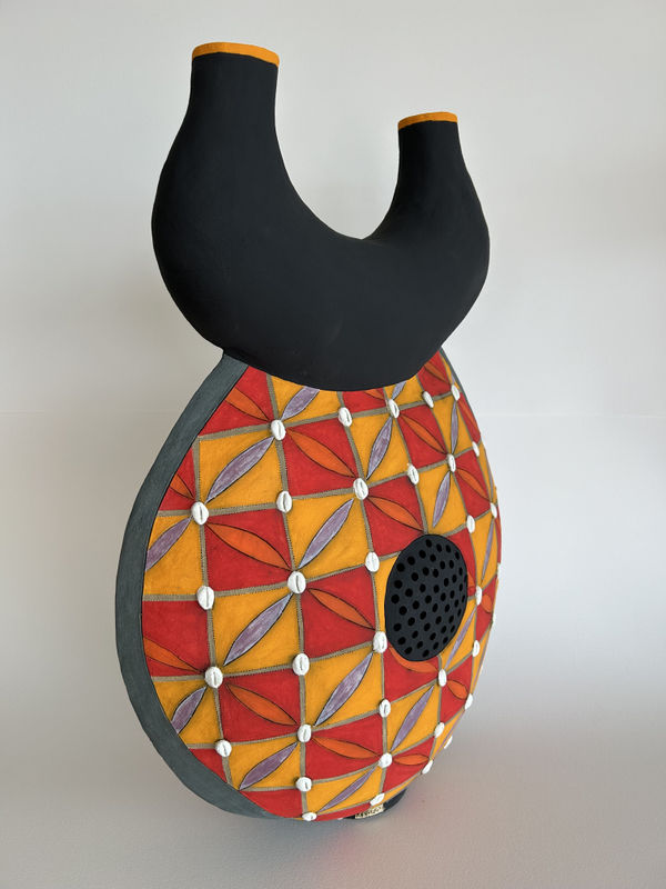 Margot Rudolph, Millstone metomorphisis “Inspired from the grind of the tradition to the celebration and uplifting of colour and exuberance”, 2024