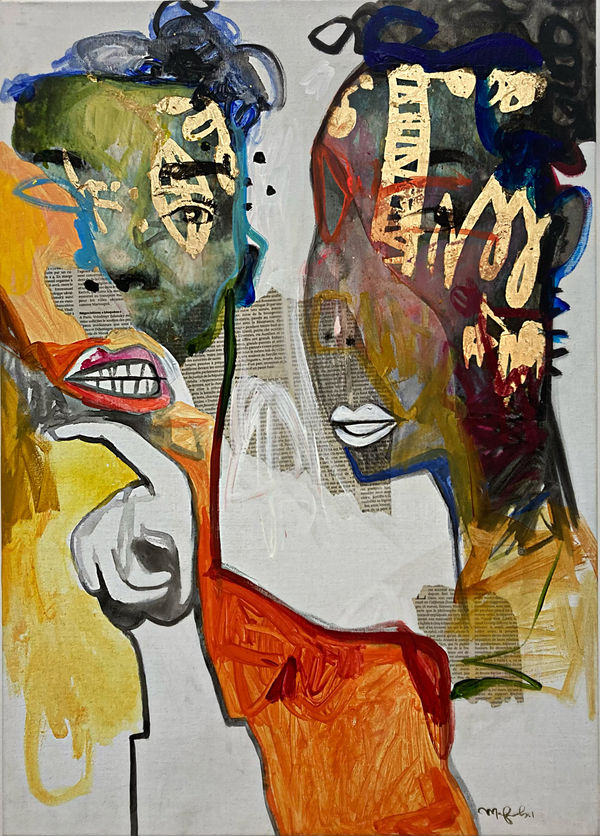 Papytsho Mafolo, Two Person Reflection , 2021