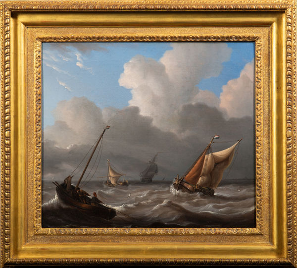 Charles Martin Powell (Chichester 1775-1824), Dutch shipping in a choppy sea
