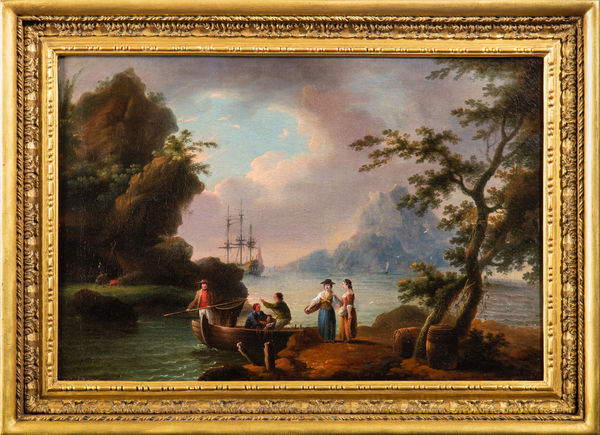 John Thomas Serres (1759-1825), Fisherfolk unloading the days catch