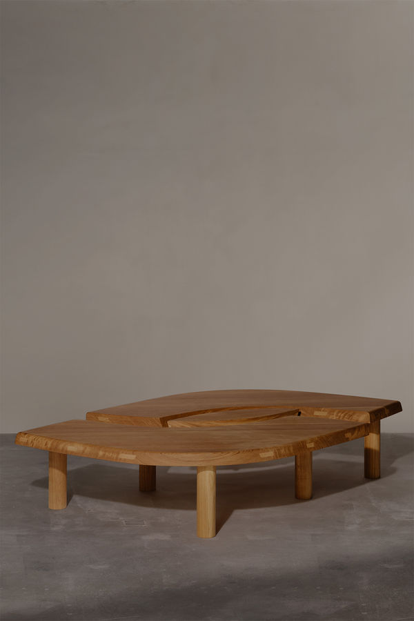 Pierre Chapo, Coffee table "T22A Paire de table darc basse"