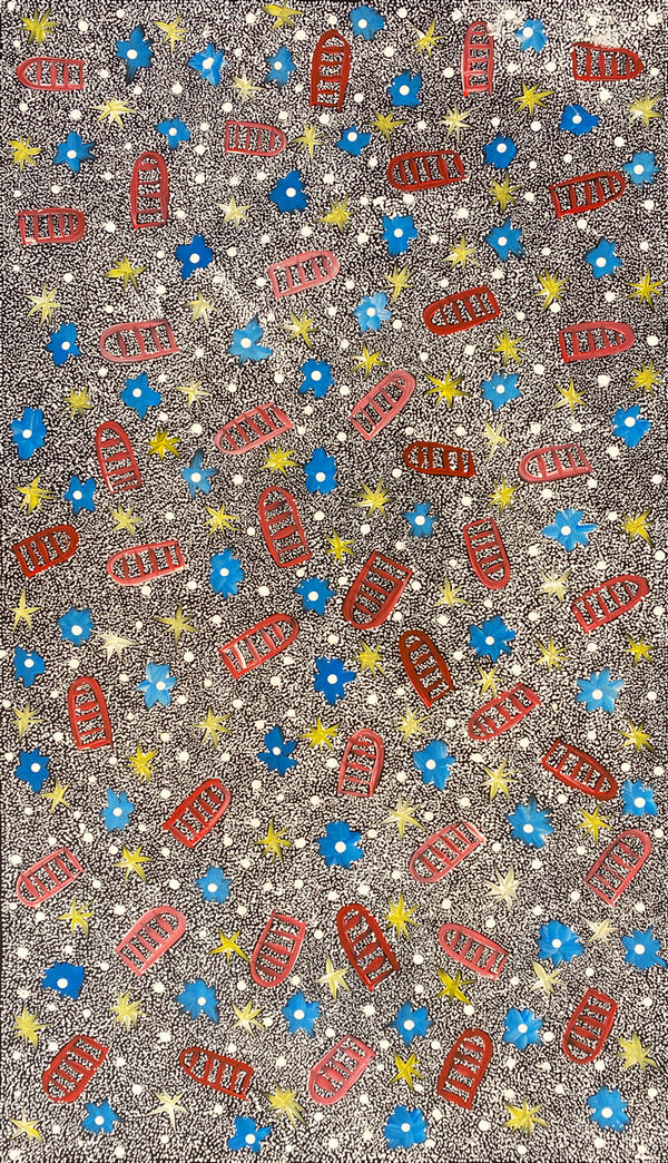 Awelye (Women's Body Paint) by Bethany Nelson Nabanangka, 2022, acrylic on canvas