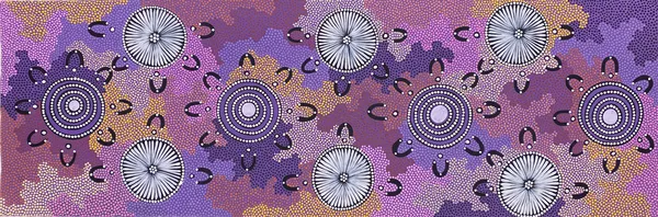 Women Collecting Wild Bush Medicine Seed & Bush Damper Seed by Patsy Ross