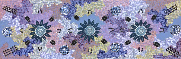 Women Collecting Wild Bush Medicine Seed by Patsy Ross