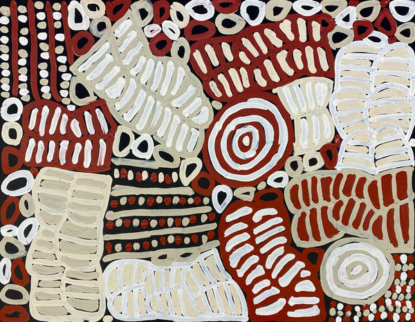 Awelye by Dora Mbitjana, 2024, acrylic on linen, 45 x 60 cm