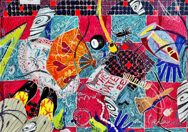 Ana Malta Vergonha Alheia de Manhã à Ceia, 2026 Acrylic and soft pastel on paper 75 x 105 cm