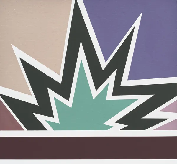 Thomas Wachholz Untitled (ZackZack IV), 2026 70 x 75 cm Acrylic and red phosphorus on canvas