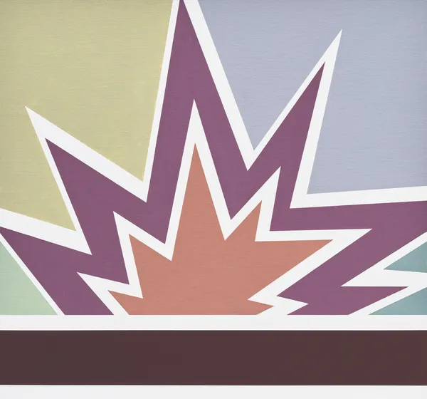 Thomas Wachholz Untitled (ZackZack V), 2026 70 x 75 cm Acrylic and red phosphorus on canvas