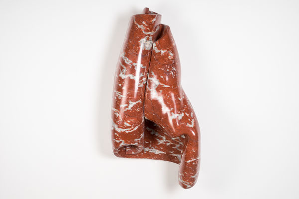 Lynda Benglis Untitled I, 2017-2018 Red of France marble 120 x 50 x 45 cm