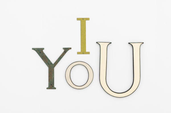 Jack Pierson I YOU, 2020 singed on verso U enamel and metal 59.7 x 71.8 x 1.9 cm