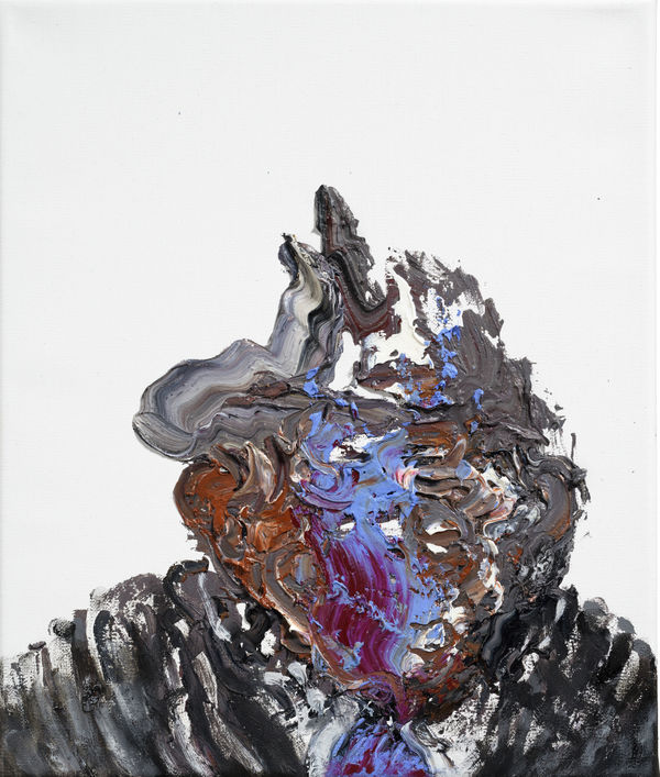 Maggi Hambling Politician II, 2018 oil paint on canvas 30.5 x 25.5 cm