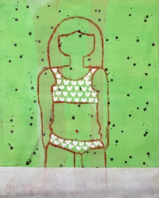 Ania Gonzalez, Bather Series No. 20 (Green), 2017