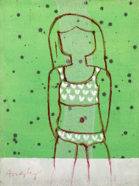 Ania Gonzalez, Bather Series No. 15 (Green), 2017