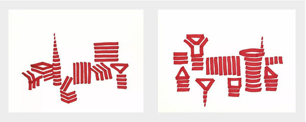 Alejandro Justiz, Red Diptych, 2020