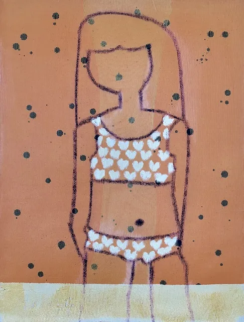 Ania Gonzalez, Bather Series No. 13 (Tangerine), 2017