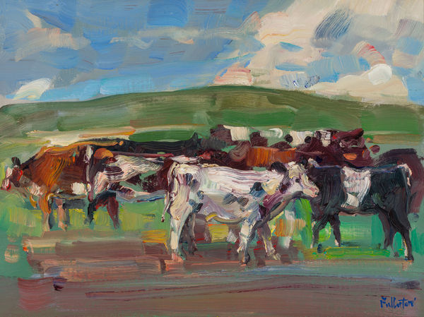 James Fullarton Cattle, Ayrshire Oil on board 12 x 16 " 30.5 x 40.6 cm