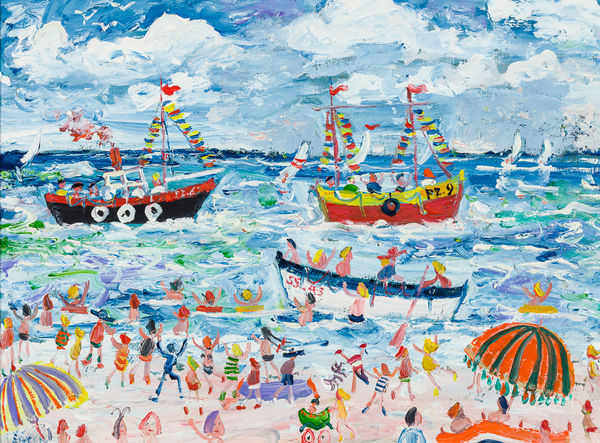 Simeon Stafford Off Penzance Oil on board 12 x 16 "