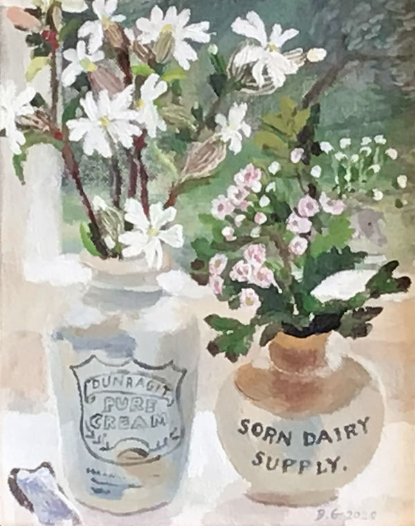 Brita Granström It's Windy Outside Acrylic on canvas 10 x 8 "