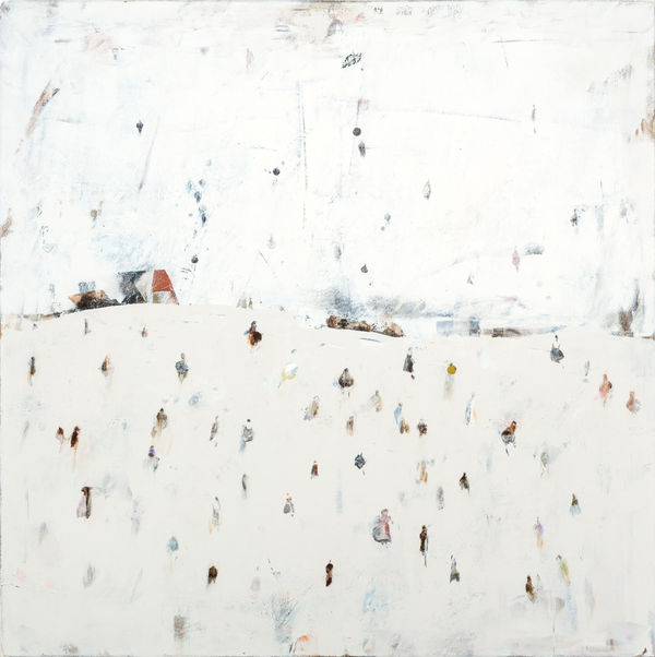 Ben Lowe Leavers Party Oil on canvas 47 x 47 "