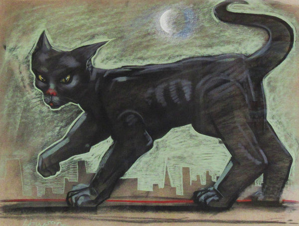 Peter Howson Charlie the Psycho Pastel 19 x 25 "