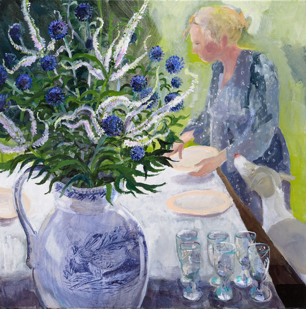Brita Granström Summer Table Acrylic on canvas 24 x 24 "