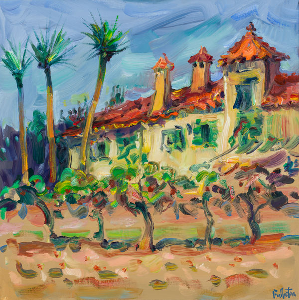 James Fullarton Winery, France Oil on board 20 x 20 " 50.8 x 50.8 cm