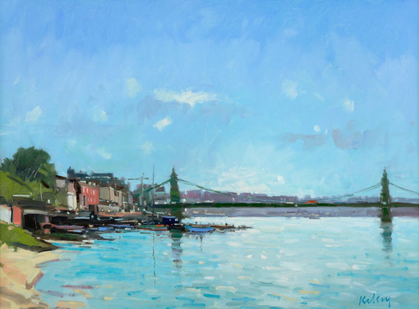 Robert Kelsey DA MUniv PAI FRSA Morning Light, Hammersmith Oil on linen 18 x 24 "