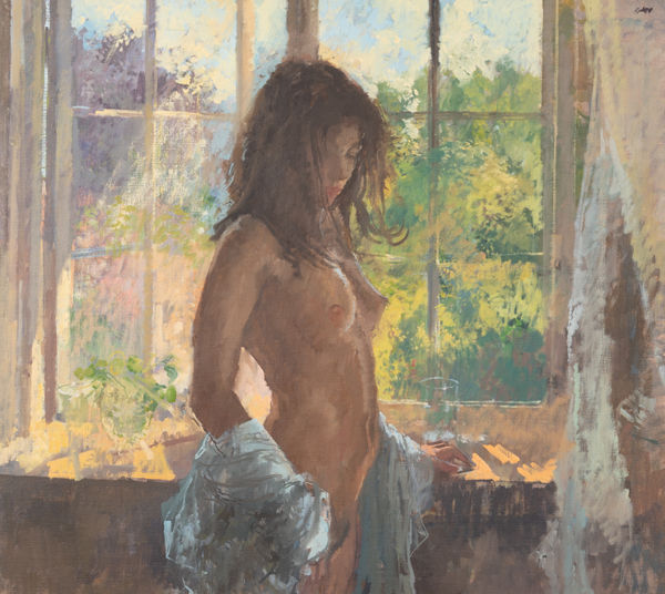 Peter Kuhfeld RP NEAC Afternoon in the Summer Studio Oil on canvas 26 x 24 "