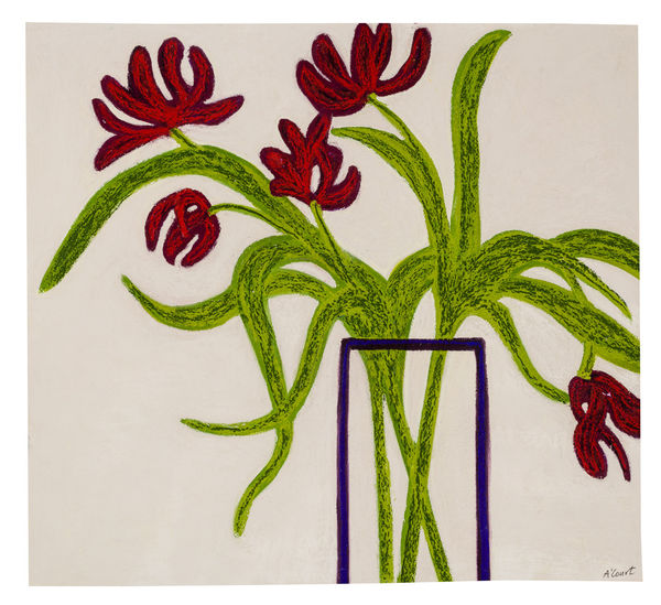 Angela A'Court PS Friendship Soft pastel on paper 18 x 19 "