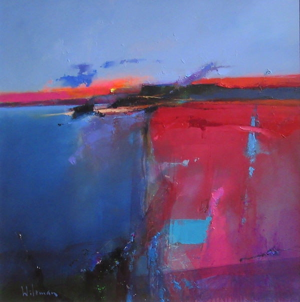 Peter Wileman FROI RSMA FRSA Lightfall Oil on canvas 31.5 x 31.5 "